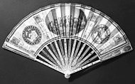 Fan, Ivory, silk, metal, French